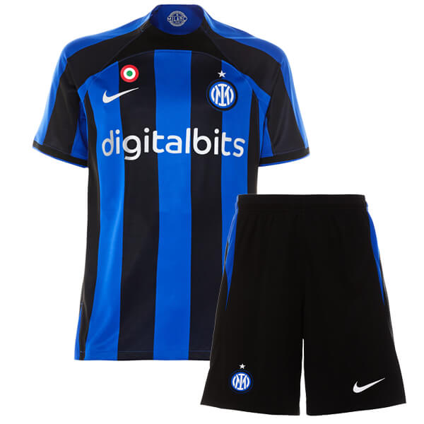 Prima Inter Milan Maglia Calcio Bambino 2022 2023