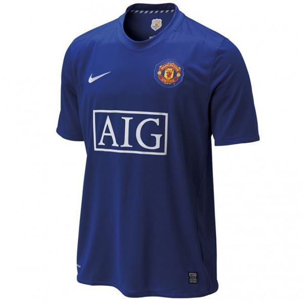 Manchester United Retro Maglia Calcio Blue Uomo 08 09