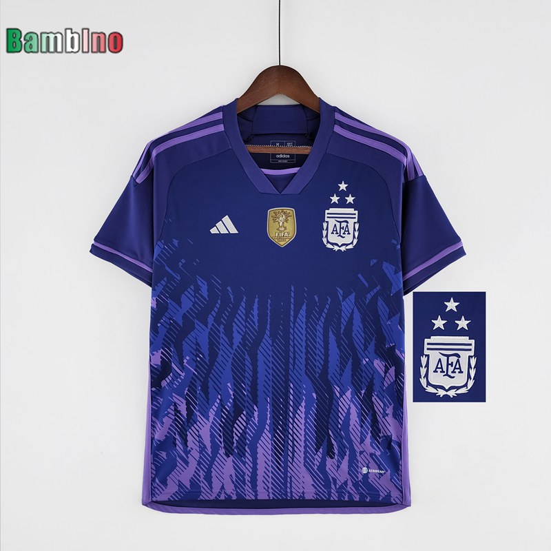 Argentina Maglia Calcio Coppa del Mondo Seconda Bambini 2022