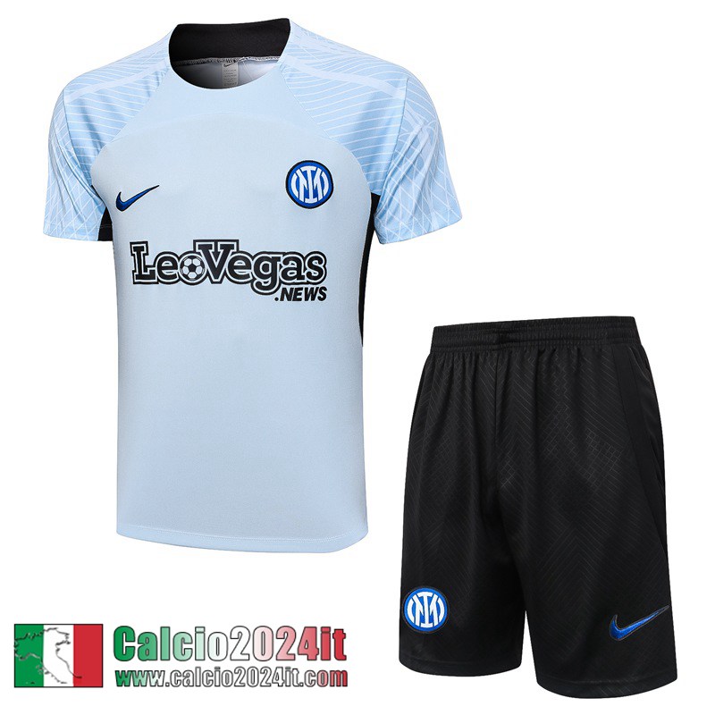 Inter Milan Tute Calcio T Shirt azzurro Uomo 2023 2024 A131