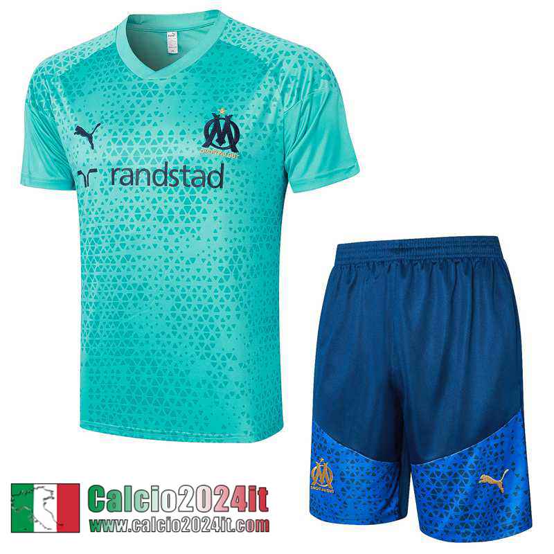 Marsiglia Tute Calcio T Shirt Verde Uomo 2023 2024 A134