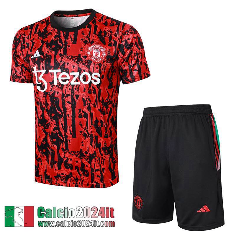 Manchester United Tute Calcio T Shirt rosso Uomo 2023 2024 A135