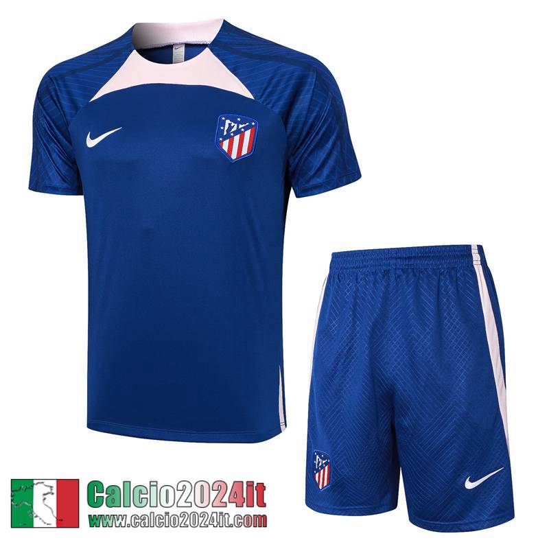 Atletico Madrid Tute Calcio T Shirt blu Uomo 2023 2024 A137