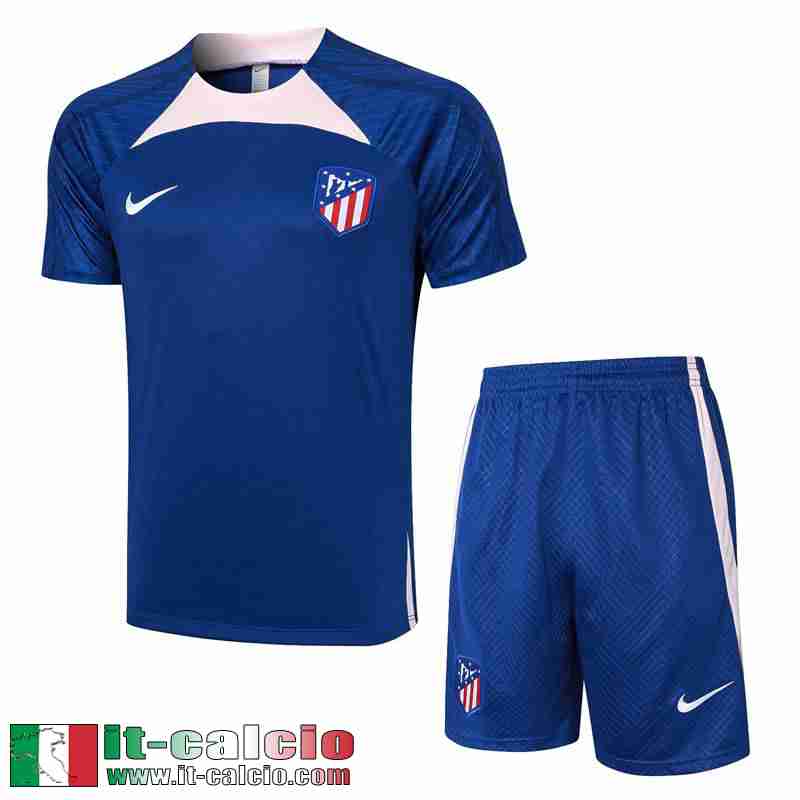 Atletico Madrid Tute Calcio T Shirt blu Uomo 2023 2024 A137