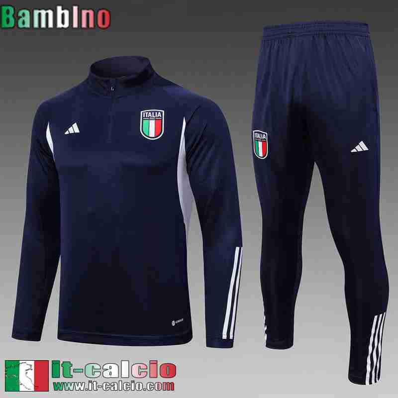 Italia Tute Calcio blu navy Bambino 2023 2024 C34