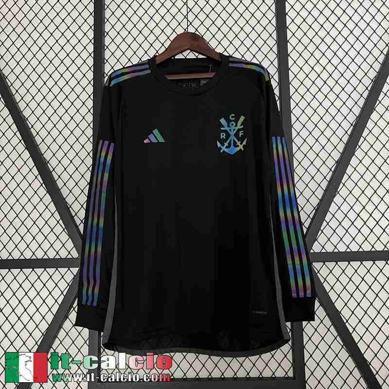 Flamengo Maglia Calcio Terza Uomo Manga Larga 2023 2024
