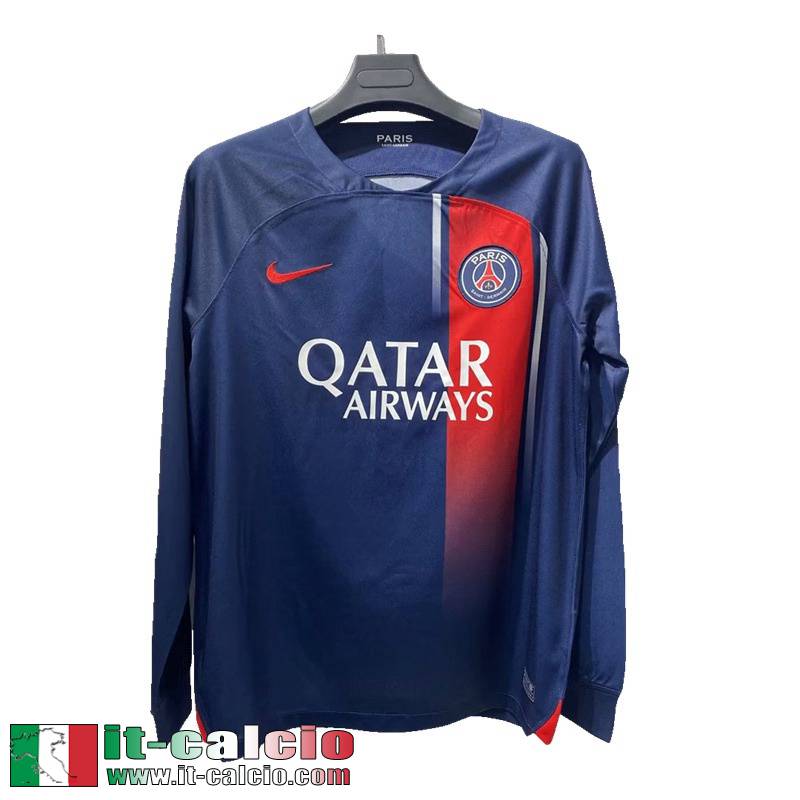 PSG Maglia Calcio Prima Uomo Manga Larga 2023 2024