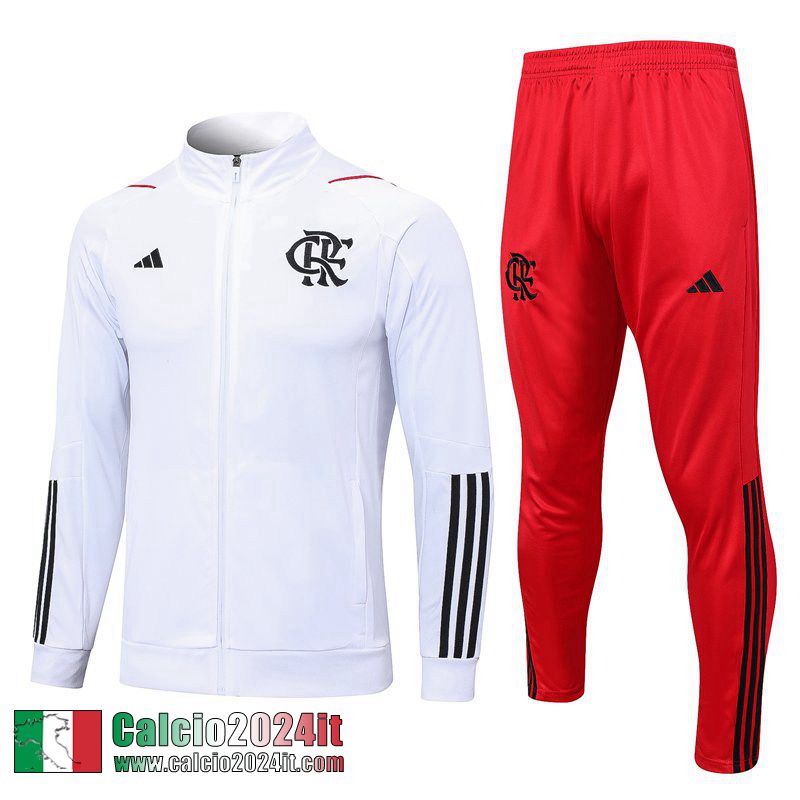 Flamengo Full-Zip Giacca Bianco Uomo 2023 2024 JK697