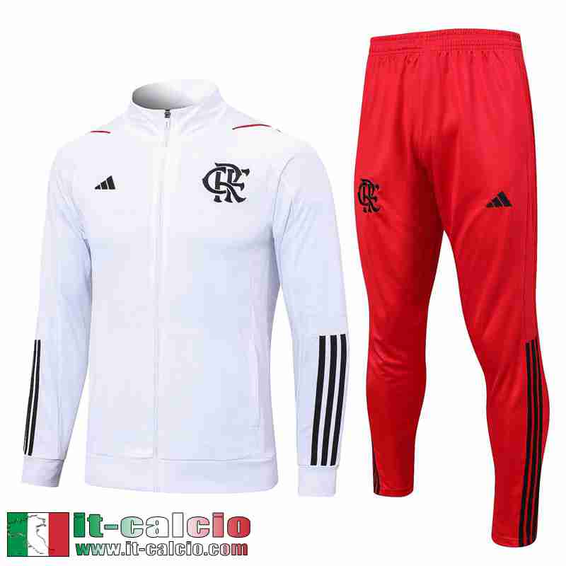 Flamengo Full-Zip Giacca Bianco Uomo 2023 2024 JK697