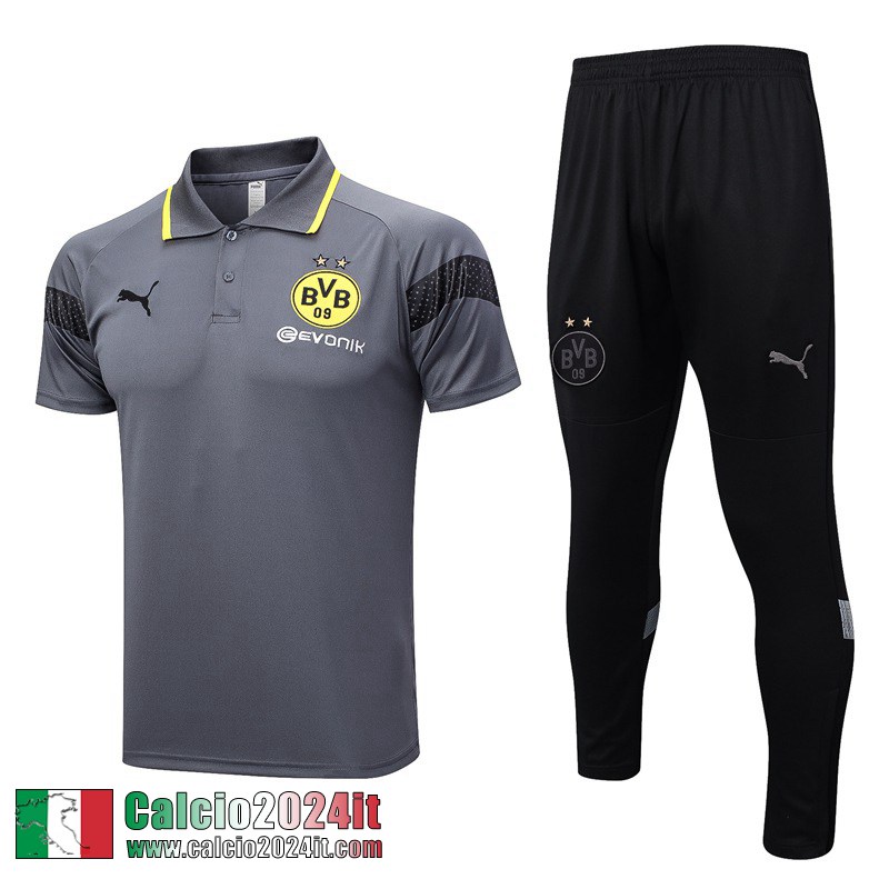 Borussia Dortmund Polo Shirts grigio Uomo 2023 2024 PL638