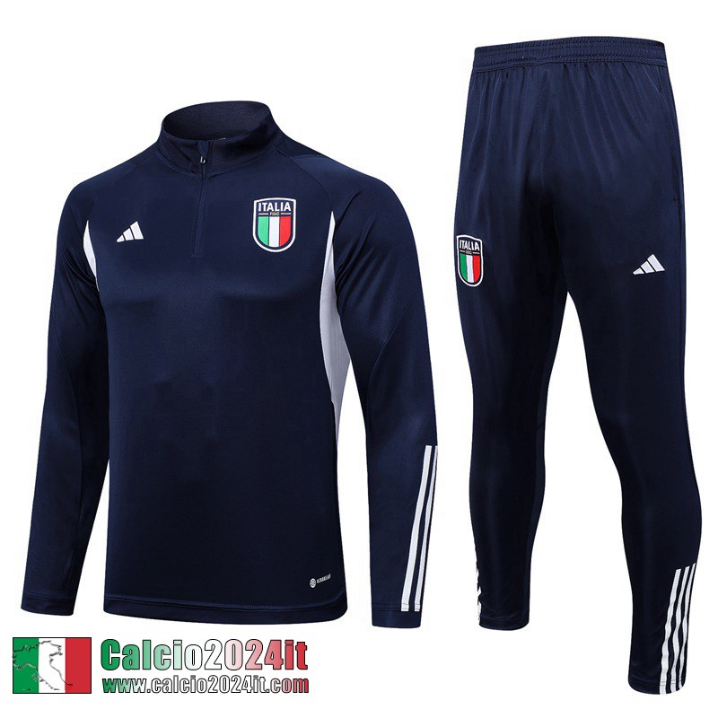 Italia Tute Calcio blu navy Uomo 2023 2024 TG741