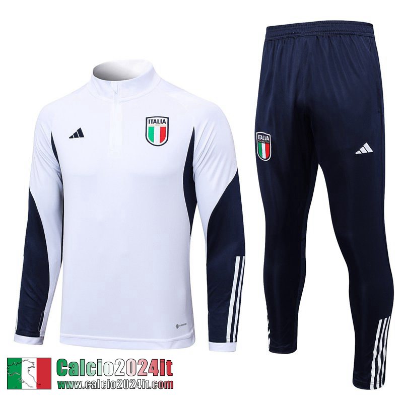 Italia Tute Calcio Bianco Uomo 2023 2024 TG742