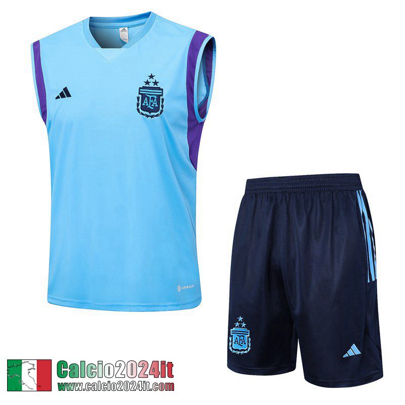 Argentina Tute Calcio Senza maniche cielo blu Uomo 2023 2024 TG760