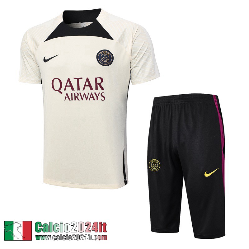 PSG Tute Calcio T Shirt albicocca Uomo 2023 2024 TG773
