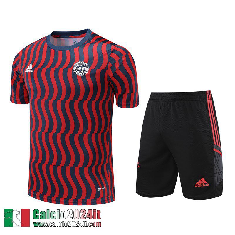 Bayern Monaco Tute Calcio T Shirt rosso nero Uomo 2023 2024 TG778