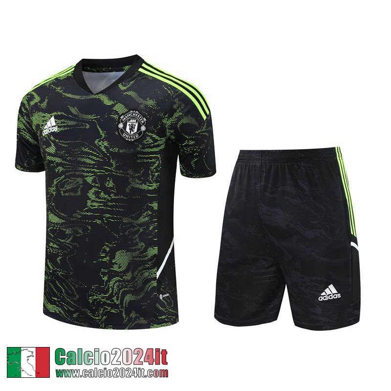 Manchester United Tute Calcio T Shirt nero verde Uomo 2023 2024 TG791
