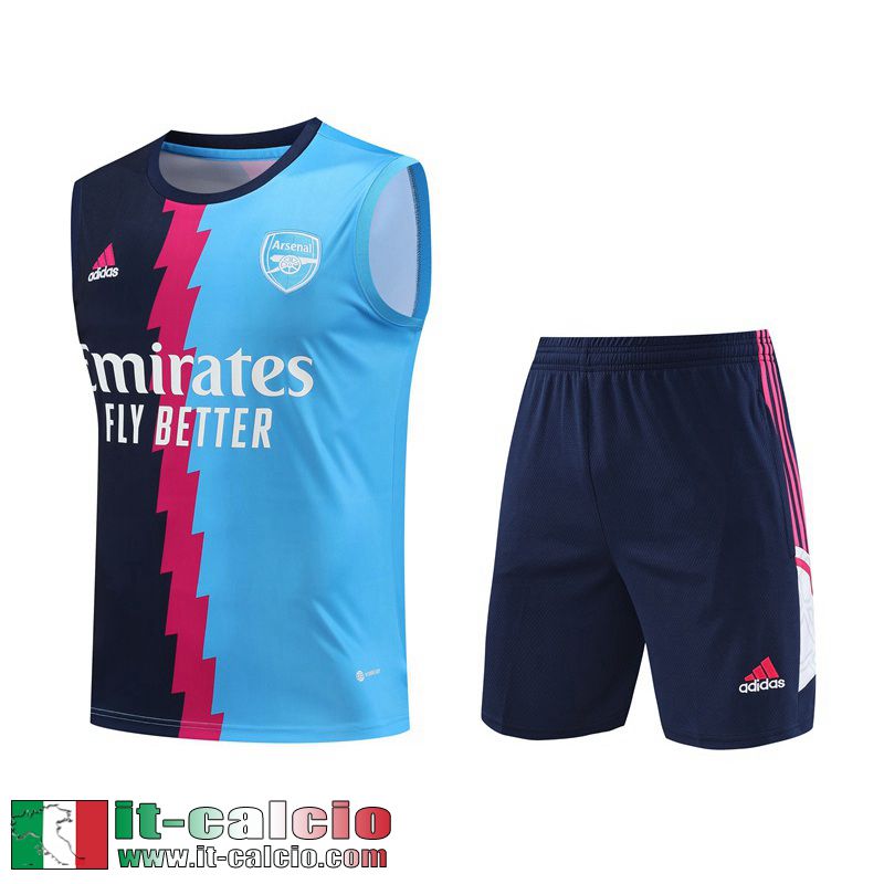 Arsenal Tute Calcio Senza maniche blu scuro azzurro Uomo 2023 2024 TG792