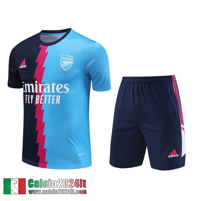Arsenal Tute Calcio T Shirt blu scuro azzurro Uomo 2023 2024 TG793