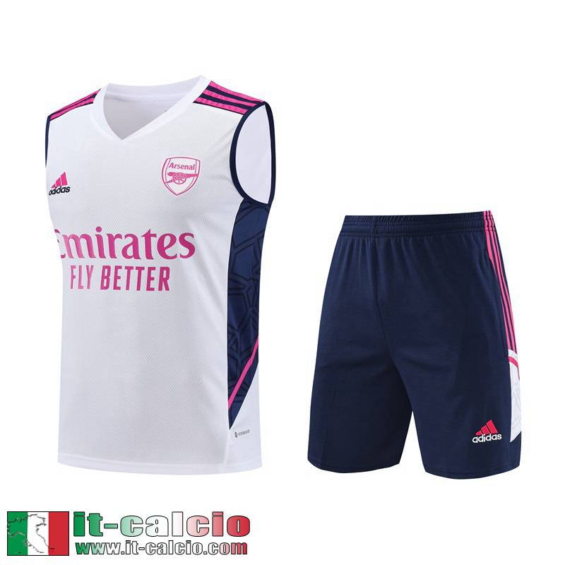 Arsenal Tute Calcio Senza maniche Bianco Uomo 2023 2024 TG794