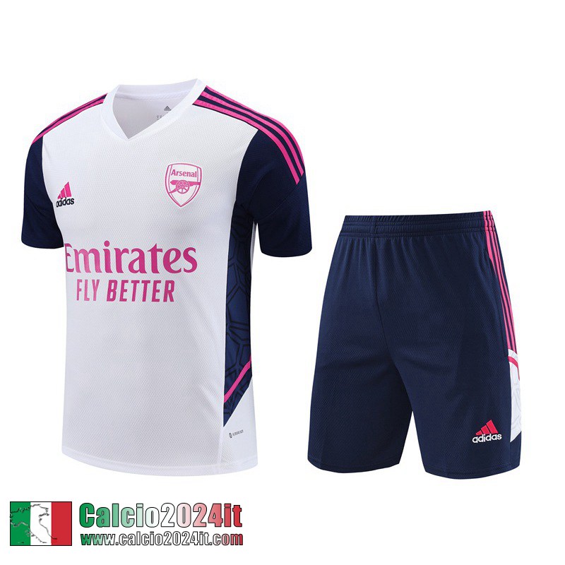 Arsenal Tute Calcio T Shirt Bianco Uomo 2023 2024 TG795
