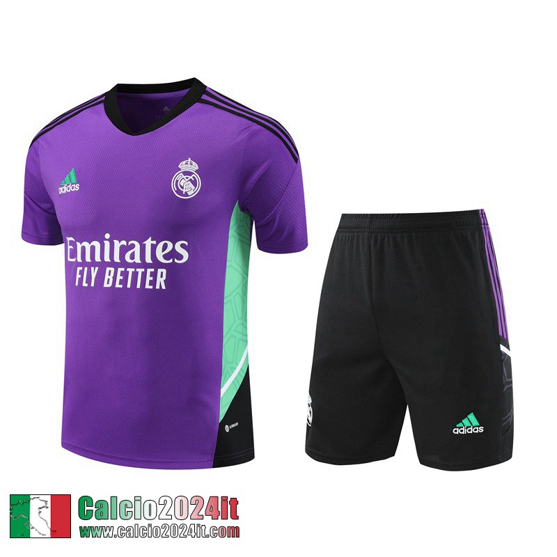 Real Madrid Tute Calcio T Shirt Viola Uomo 2023 2024 TG797