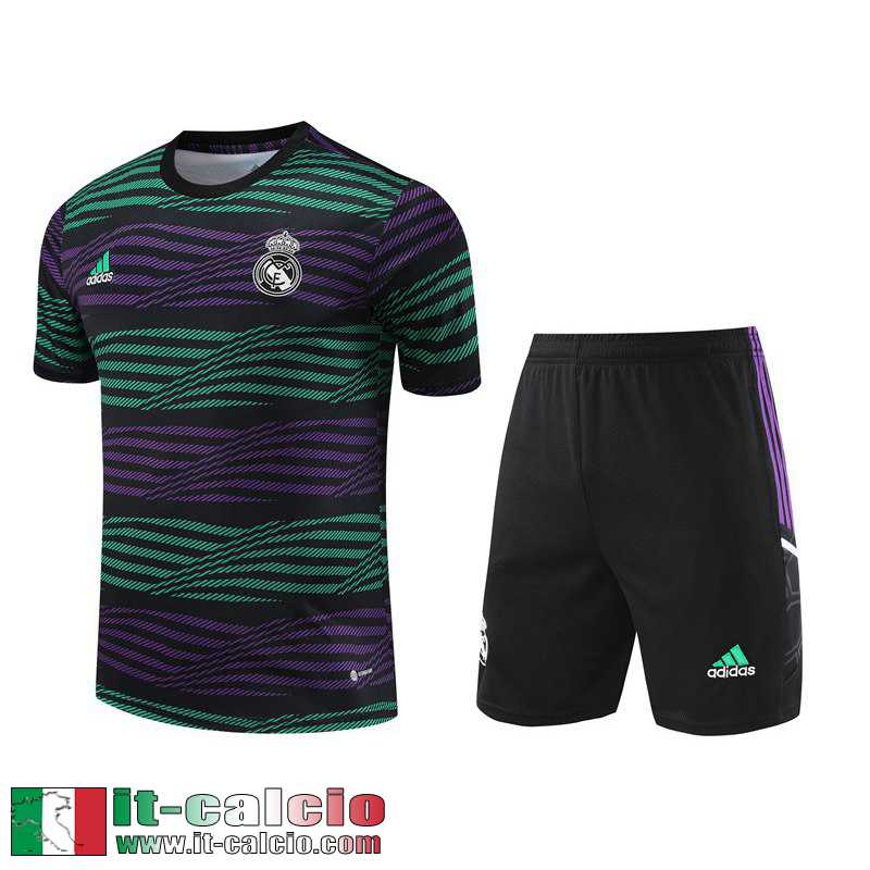 Real Madrid Tute Calcio T Shirt verde porpora Uomo 2023 2024 TG799