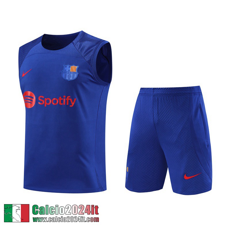 Barcellona Tute Calcio Senza maniche blu Uomo 2023 2024 TG802