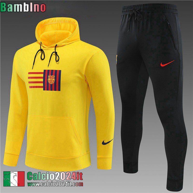 Barcellona Felpa Sportswear GIALLO Bambini 2023 2024 TK552