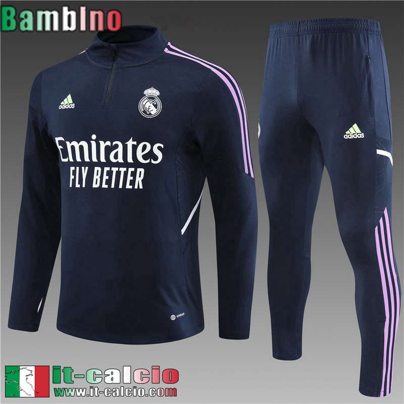 Real Madrid Tute Calcio blu navy Bambini 2022 2023 TK559