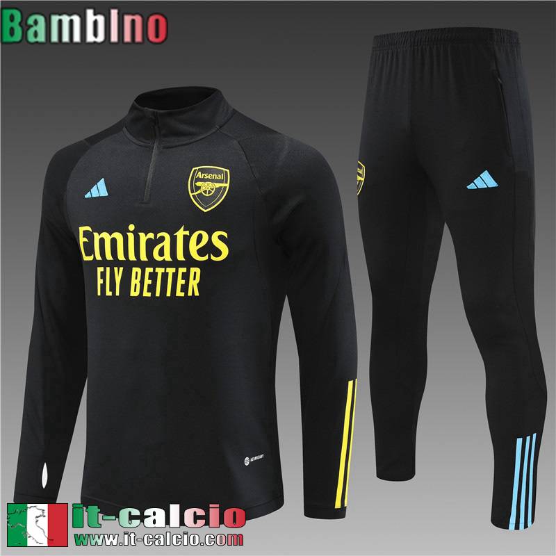 Arsenal Tute Calcio nero Bambini 2023 2024 TK579