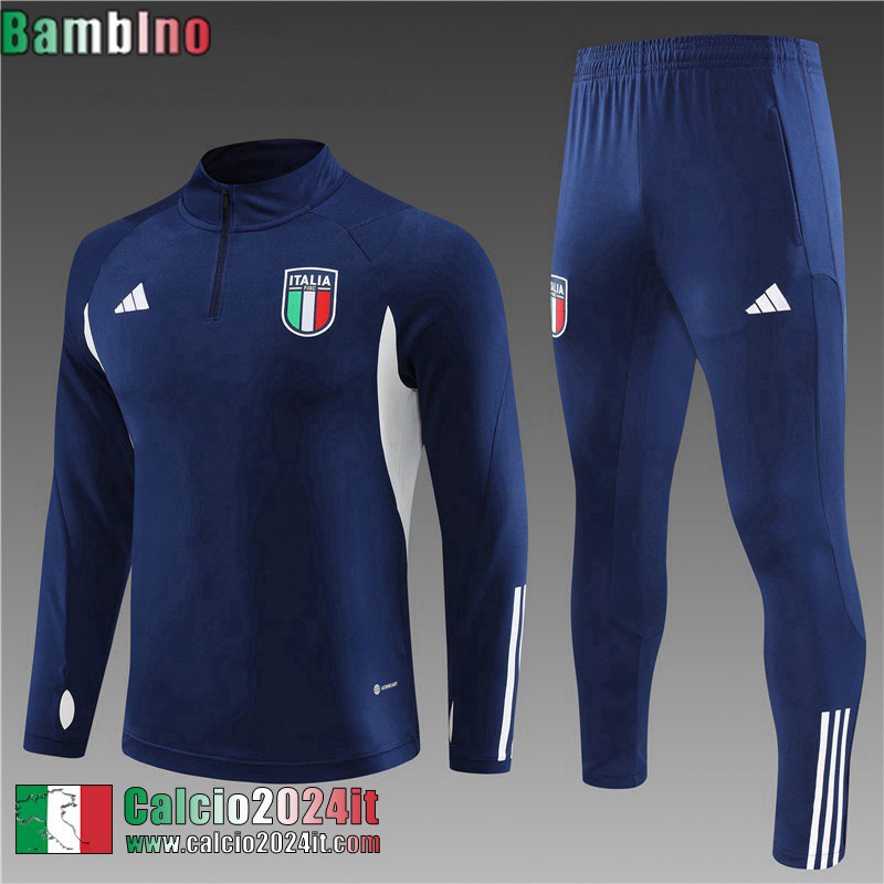 Italia Tute Calcio blu Bambini 2023 2024 TK584