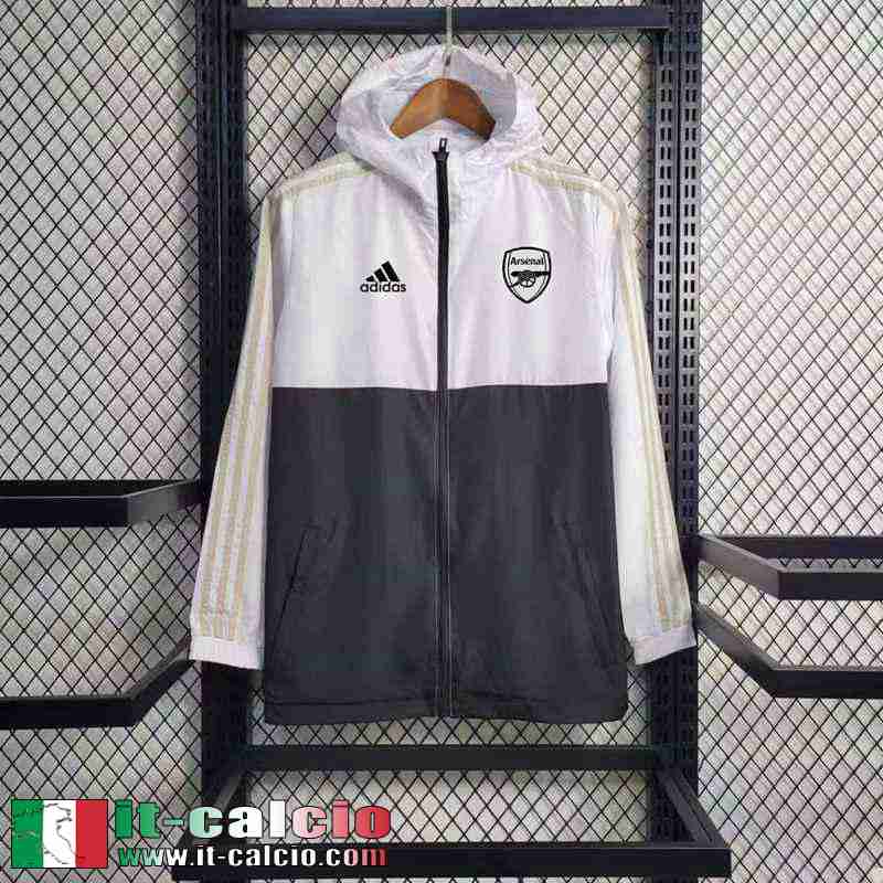 Arsenal Giacca a vento bianco nero Uomo 2023 2024 WK336