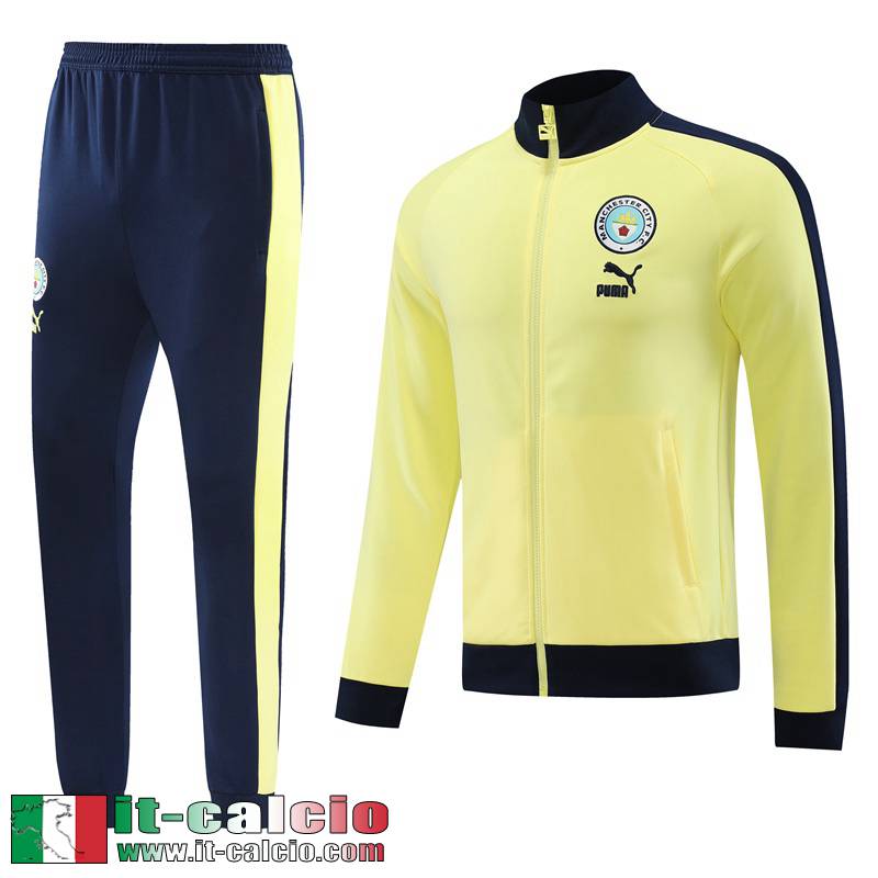 Manchester City Full-Zip Giacca giallo pallido Uomo 2023 2024 JK725