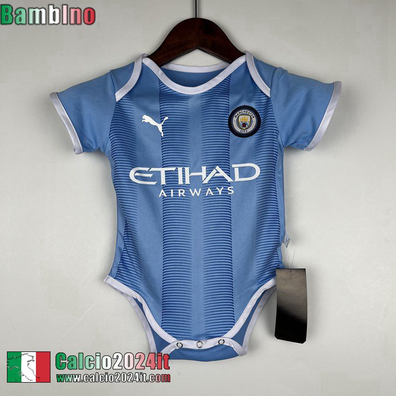 Manchester City Maglia Calcio Prima Baby 2023 2024 MK16