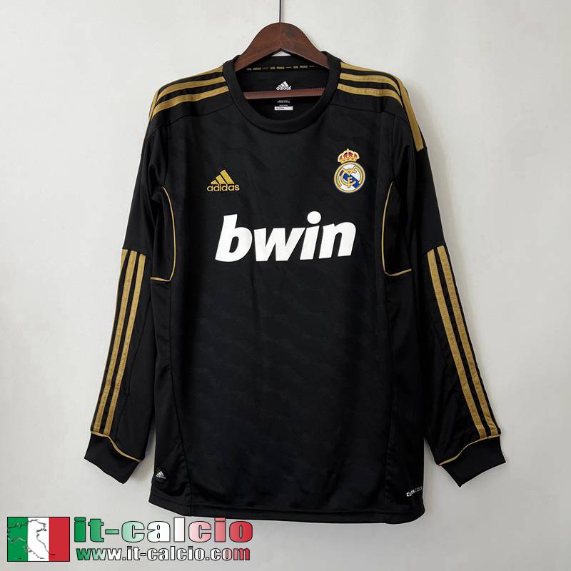 Real Madrid Retro Maglia Calcio Seconda Uomo Manga Larga 11 12 FG249