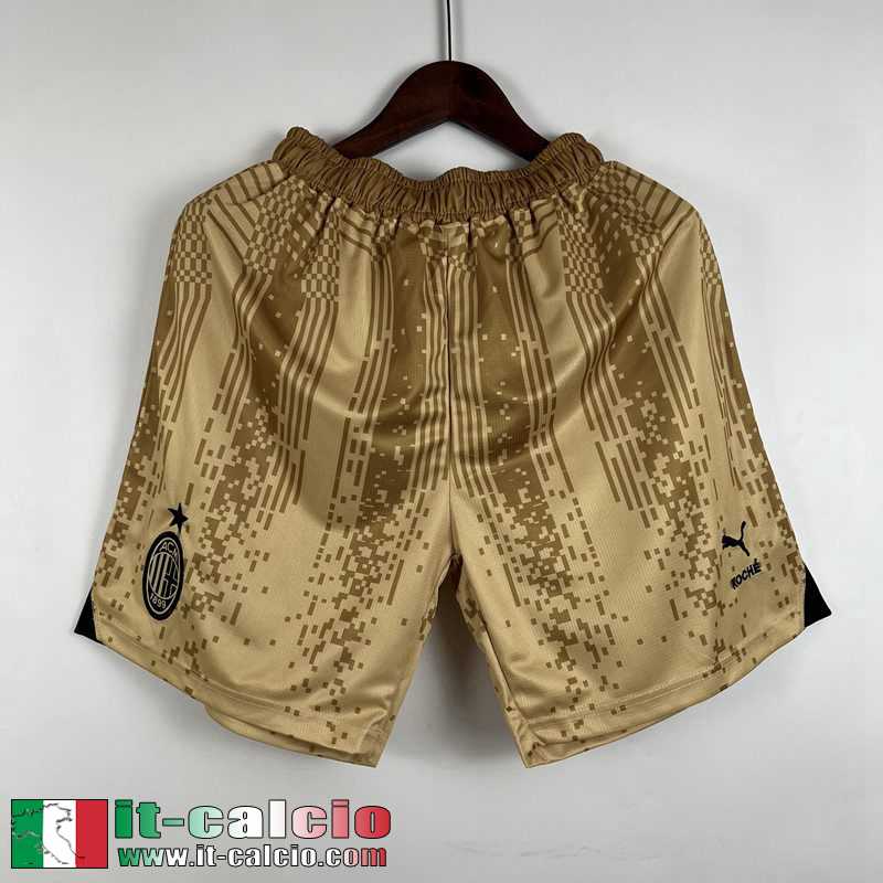 AC Milan Pantaloncini Calcio oro Uomo 2023 2024 P244