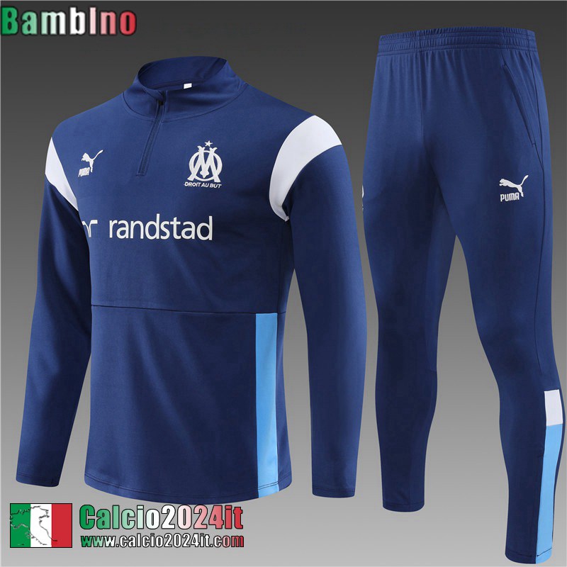 Marsiglia Tute Calcio blu Bambini 2023 2024 TK612