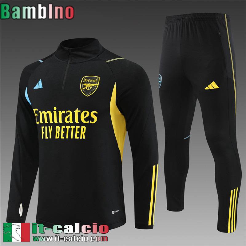 Arsenal Tute Calcio nero Bambini 2023 2024 TK624