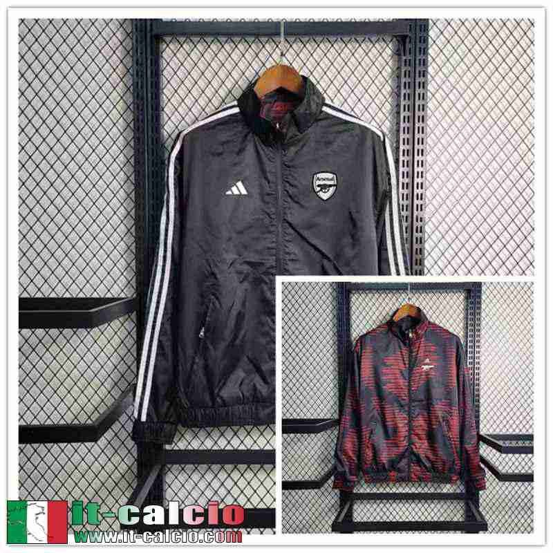 Arsenal Giacca a vento Abiti reversibili grigio scuro Uomo 2023 2024 WK438