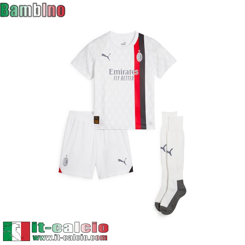 AC Milan Maglia Calcio Seconda Bambini 2023 2024