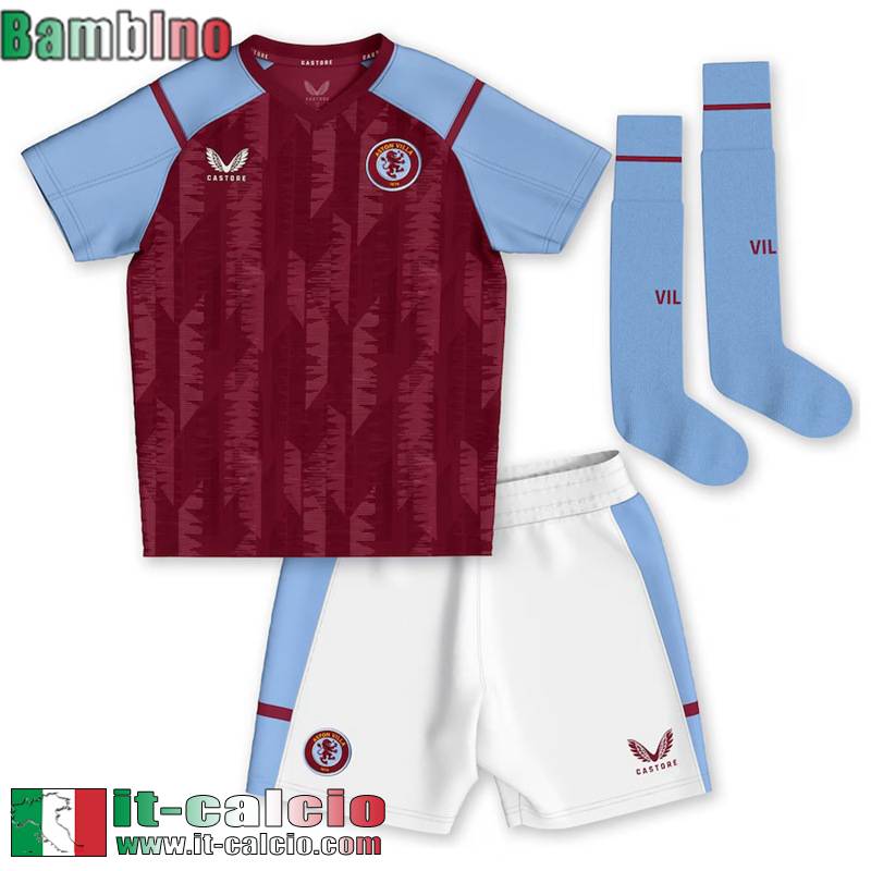 Aston Villa Maglia Calcio Prima Bambini 2023 2024