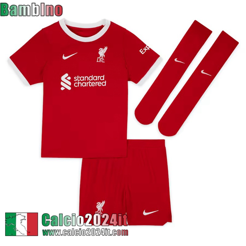 Liverpool Maglia Calcio Prima Bambini 2023 2024