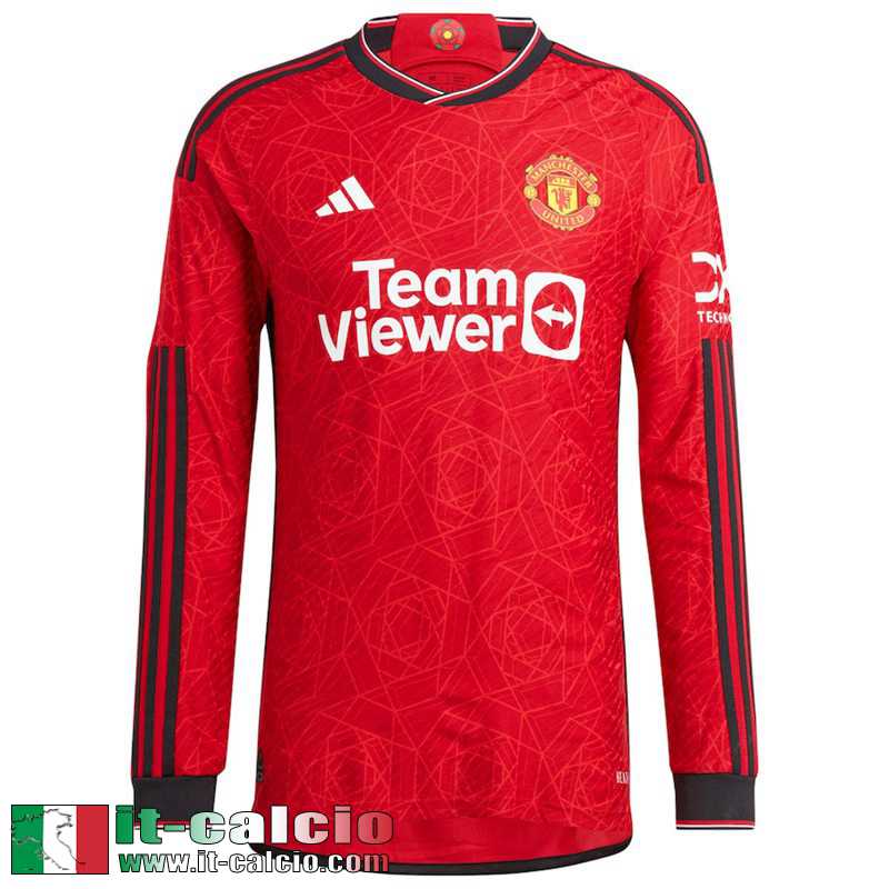 Manchester United Maglia Calcio Prima Uomo Manga Larga 2023 2024