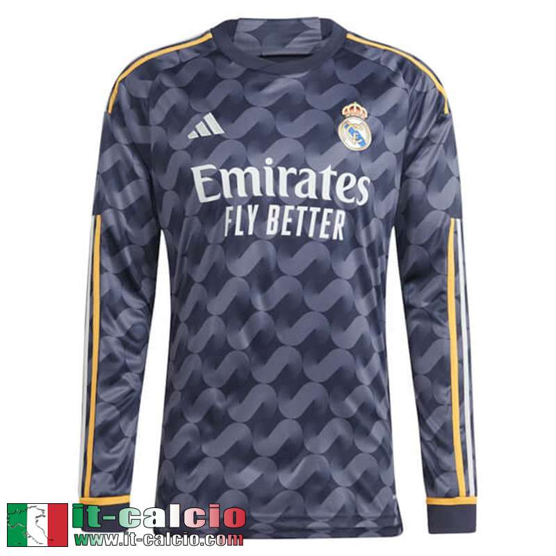 Real Madrid Maglia Calcio Seconda Uomo Manga Larga 2023 2024