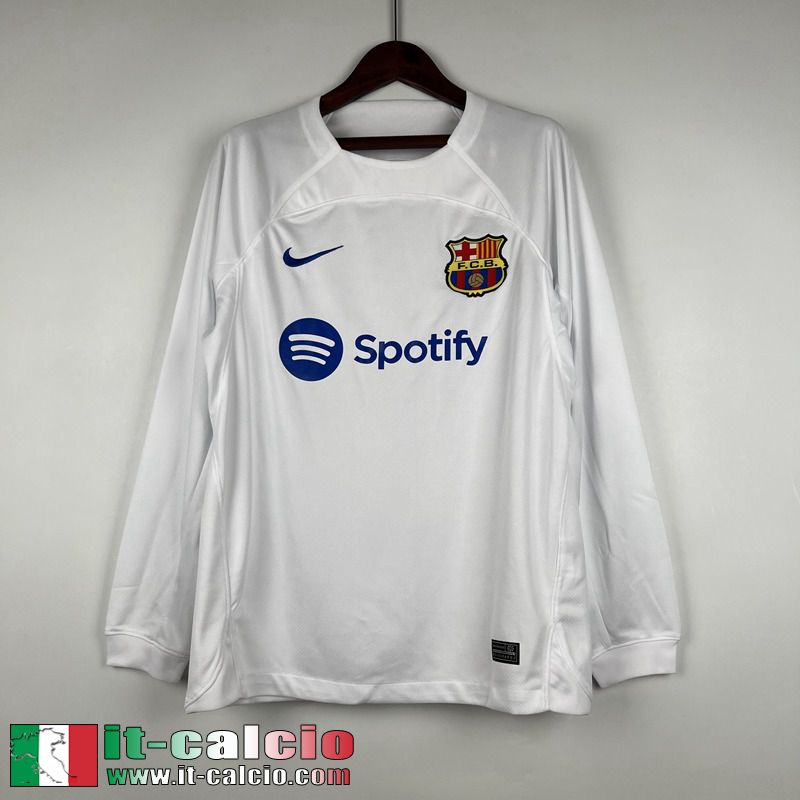 Barcellona Maglia Calcio Seconda Manga Larga Uomo 2023 2024