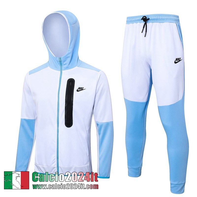 Sport Full-Zip Giacca Cappuccio Bianco Uomo 2023 2024 JK785