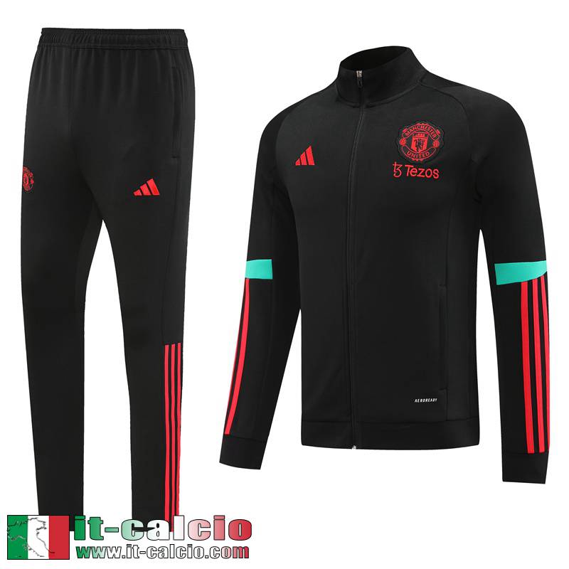 Manchester United Full-Zip Giacca nero Uomo 2023 2024 JK742