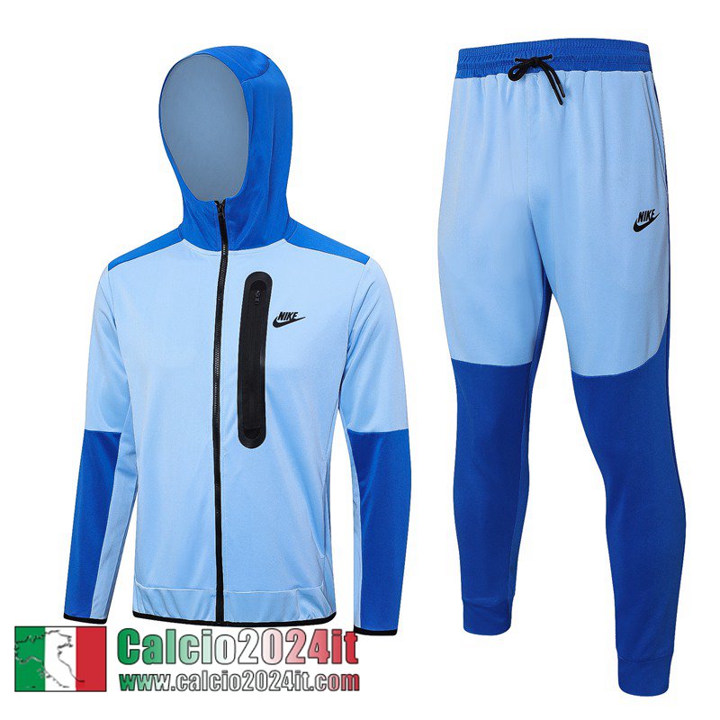 Sport Full-Zip Giacca Cappuccio cielo blu Uomo 2023 2024 JK764