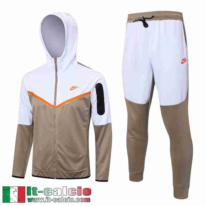 Sport Full-Zip Giacca Cappuccio Cachi Uomo 2023 2024 JK765