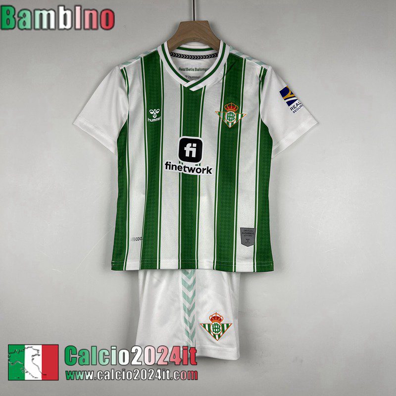 Real Betis Maglia Calcio Prima Bambini 2023 2024 MK47